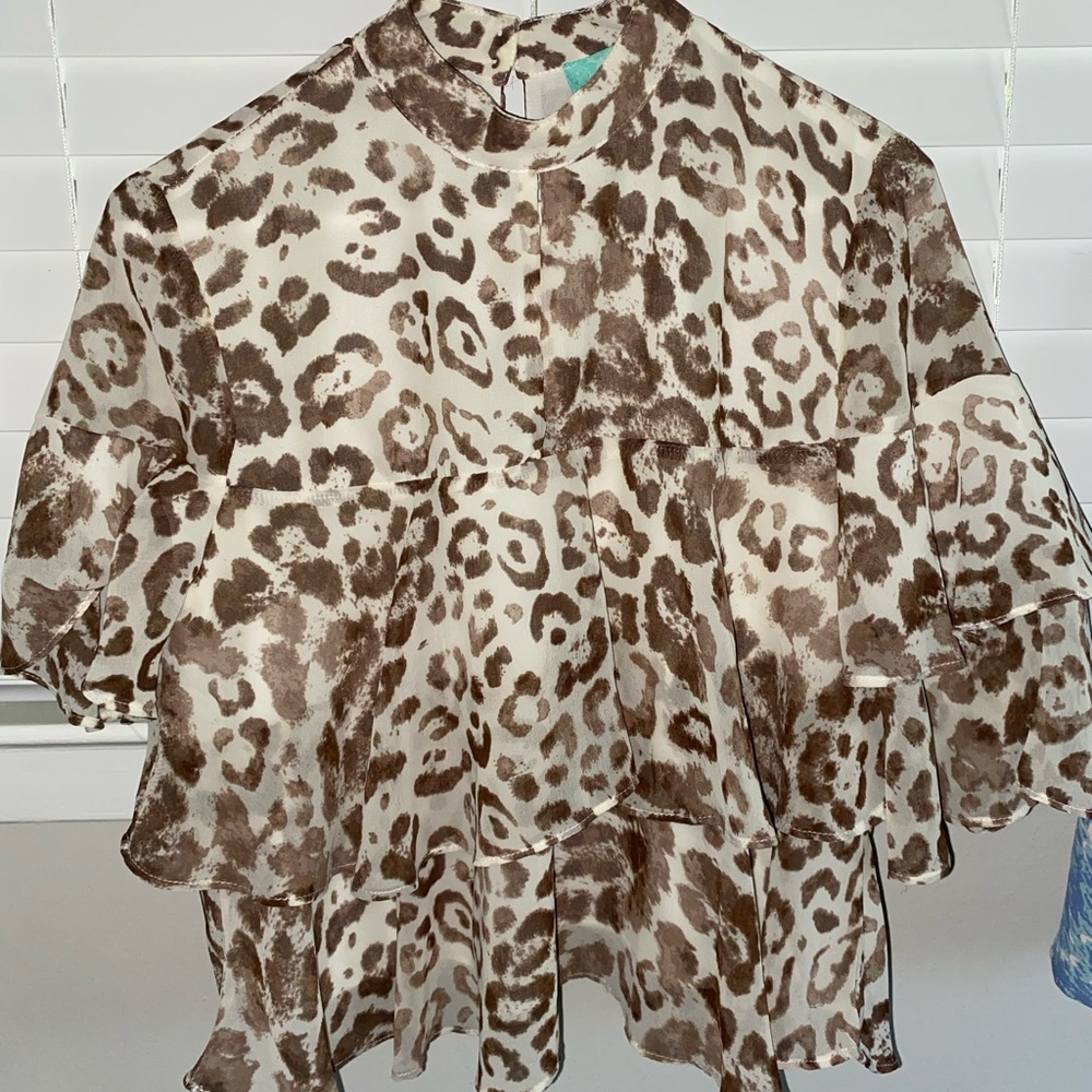 KARLIE Cheetah Print Top
